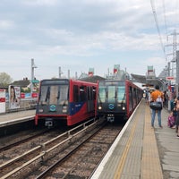 Photo taken at Royal Victoria DLR Station by Brian B. on 4/21/2018