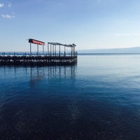 Photo taken at Ohrid Beach by Bahar A. on 7/7/2016