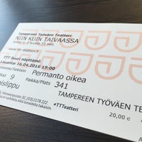 Photo taken at Tampereen Työväen Teatteri by Taina A. on 4/16/2016