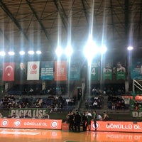 Photo taken at Ayhan Şahenk Spor Salonu by Sinan K. on 4/18/2022