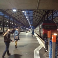 Photo taken at Lucerne Railway Station by Pawel W. on 5/4/2013