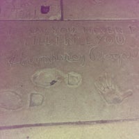 Photo taken at Norma Shearer&amp;#39;s Foot Prints -  Grauman&amp;#39;s Chinese  Theater by Tameka G. on 2/16/2015