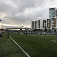 Photo taken at SFFSoccer Mission Bay Field by Keita I. on 4/4/2019