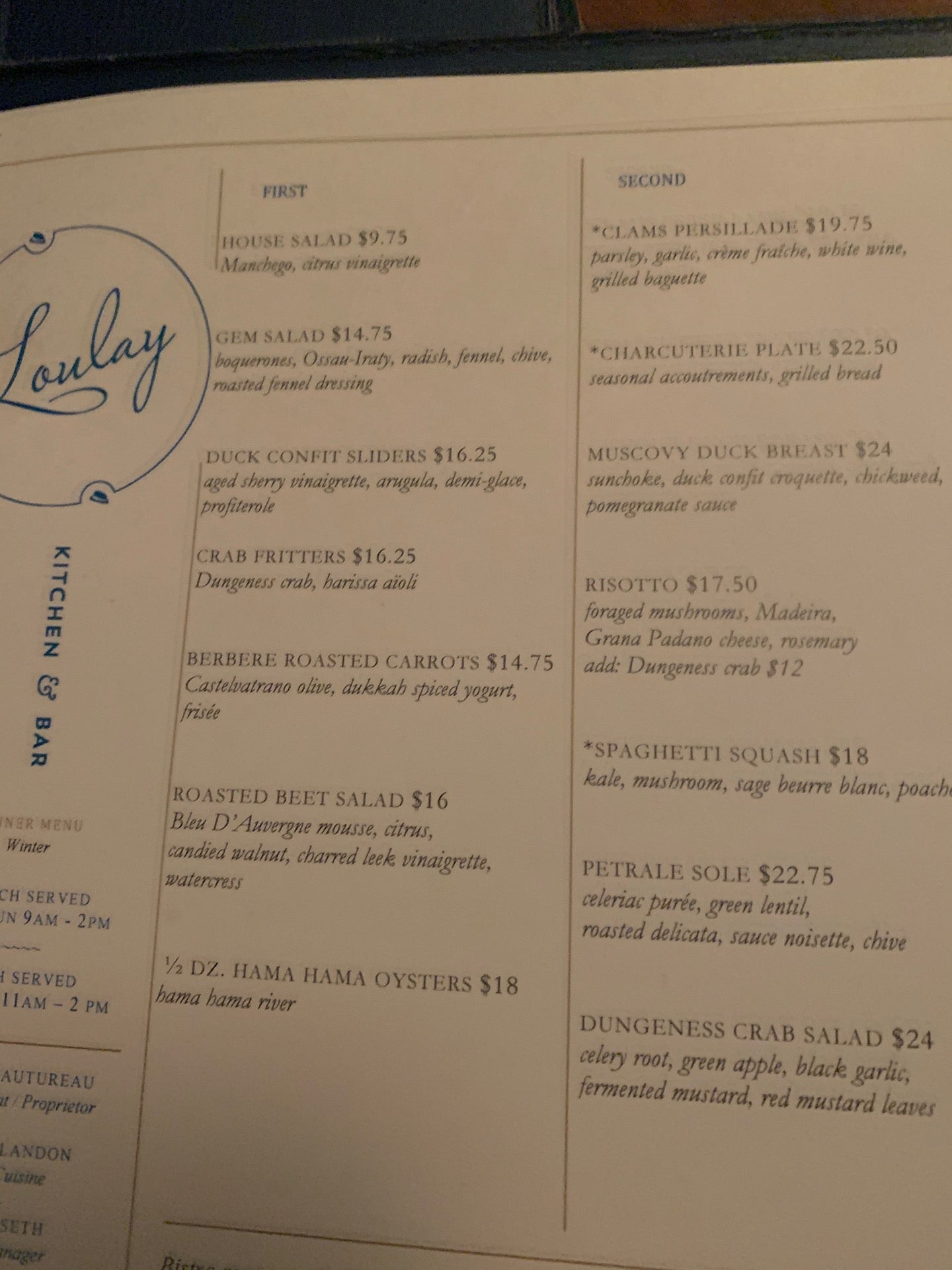 Loulay Kitchen Bar Now Closed French Restaurant In Seattle Loulay Kitchen Bar Now Closed French Restaurant In Seattle