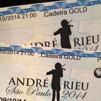 Photo taken at André Rieu - São Paulo 2014 by Diego C. on 10/9/2014