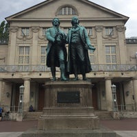 Photo taken at Goethe-Schiller-Denkmal by Rowdy R. on 8/1/2018