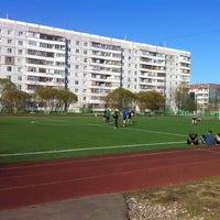 Photo taken at Стадион школы № 41 by Евгений А. on 5/1/2014