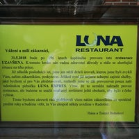 Photo taken at Luna Restaurant by Lukas V. on 5/28/2018
