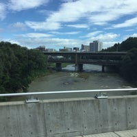 Photo taken at 仙台市地下鉄 東西線 広瀬川橋梁 by Damkichi on 9/8/2016