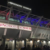 Photo taken at Ajinomoto Stadium by まるめん@ワクチンチンチンチン on 8/16/2015