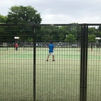 Photo taken at Tennis Courts, Koganei Park by Atsuko M. on 5/13/2018