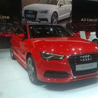 Photo taken at Audi stand #BMS2014 by Jessica V. on 1/24/2014