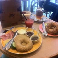 Photo taken at Bagels &amp;amp; Beans by Burcu A. on 9/24/2012