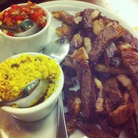 Photo taken at Santa Brasa Authentic Steaks by Nayron T. on 11/10/2012