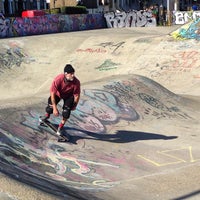 Photo taken at Stockwell Skatepark (Brixton Bowls) by Pavel S. on 10/5/2014