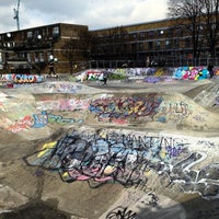 Photo taken at Stockwell Skatepark (Brixton Bowls) by Pavel S. on 3/1/2014