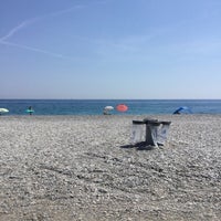 Photo taken at Plage d’Antibes/Biot by Marcella on 8/18/2017
