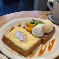 Photo taken at Waffle cafe ORANGE by yuki ゆ. on 2/5/2023