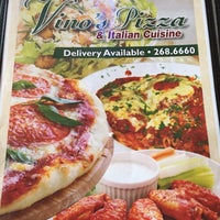 Photo taken at Vino&amp;#39;s Pizza and Italian Cuisine by Clark V. on 4/12/2015