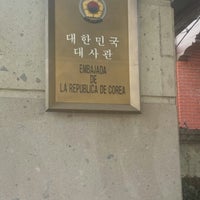 Photo taken at Embajada Corea by Luis B. on 1/29/2014