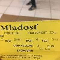 Photo taken at Kino Mladosť by Tamara Z. on 3/15/2018