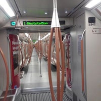 Photo taken at Metro Lijn 1 / Métro Ligne 1 (MIVB / STIB) by Nicolas V. on 9/21/2014