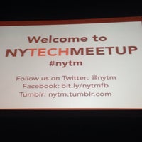Photo taken at NYC Tech Meetup by Marcus D. on 4/1/2014