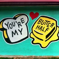 Photo taken at You&amp;#39;re My Butter Half (2013) mural by John Rockwell and the Creative Suitcase team by You&amp;#39;re My Butter Half (2013) mural by John Rockwell and the Creative Suitcase team on 1/6/2014