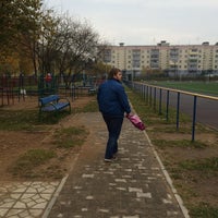 Photo taken at Стадион школы 182 by Anna K. on 10/12/2014