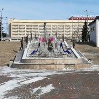 Photo taken at Фонтан «Реки Сибири» by Марина А. on 3/7/2020