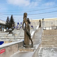 Photo taken at Фонтан «Реки Сибири» by Марина А. on 3/7/2020