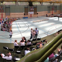 Photo taken at Sporthalle Perchtoldsdorf by Tomii H. on 5/28/2018