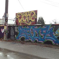 Photo taken at Graffiti Wall by atxrich on 12/20/2012