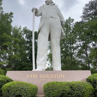 Photo taken at Sam Houston Statue by Zack K. on 4/9/2023