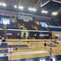 Photo taken at Halkapınar Spor Salonu by Eser E. on 8/27/2021