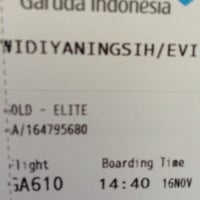 Photo taken at Executive Lounge Soekarno-Hatta International Airport by Evie A. on 11/16/2015