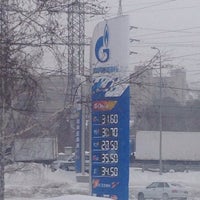 Photo taken at Газпромнефть АЗС № 91 by Mariya B. on 2/1/2014