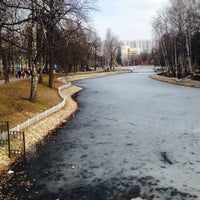 Photo taken at Водопад Лианозовский Пруд by White C. on 3/30/2014