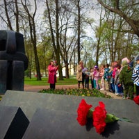 Photo taken at сквер у скульптуры &amp;quot;формула скорби&amp;quot; by yulia k. on 5/7/2015