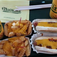 Photo taken at Nathan&amp;#39;s Famous by Mike M. on 7/4/2014