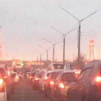 Photo taken at Октябрьский мост by Olga M. on 10/31/2018