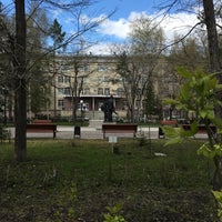 Photo taken at Университетский сквер by Pavel K. on 4/28/2016