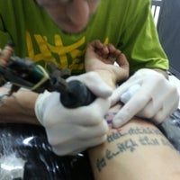 Photo taken at House of Pain RJ - Tattoo &amp;amp; Piercing Center by Sergio F. on 2/20/2014