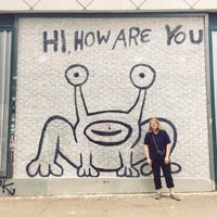 Photo taken at Hi How Are You? | Jeremiah the Innocent Frog. (1993) mural by Daniel Johnston by Maureen on 6/26/2017