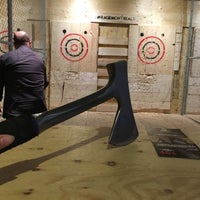 Photo taken at Rage: Axe Throwing Montreal by Genevieve S. on 10/9/2016