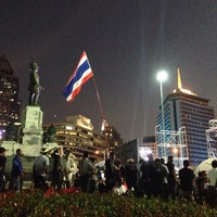 Photo taken at Sala Daeng Intersection Rally Site by ♥Moo_Moo♥ on 1/14/2014