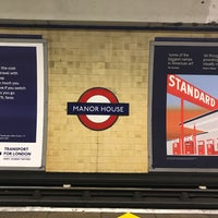 Photo taken at Manor House London Underground Station by Rafael B. on 3/30/2017
