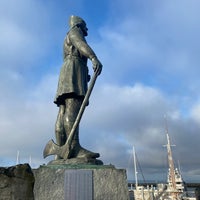 Photo taken at Leif Erikson Statue by Alison B. on 11/26/2023