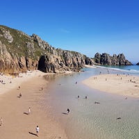 Pedn Vounder Beach Cornwall Map Pednvounder Beach - Beach In Treen