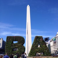 Photo taken at Obelisco - Plaza de la República by Thiago G. on 10/1/2016